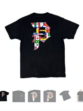 Vintage Primitive Black T-Shirt Dirty P Union Logo Print 100% Cotton Skateboard